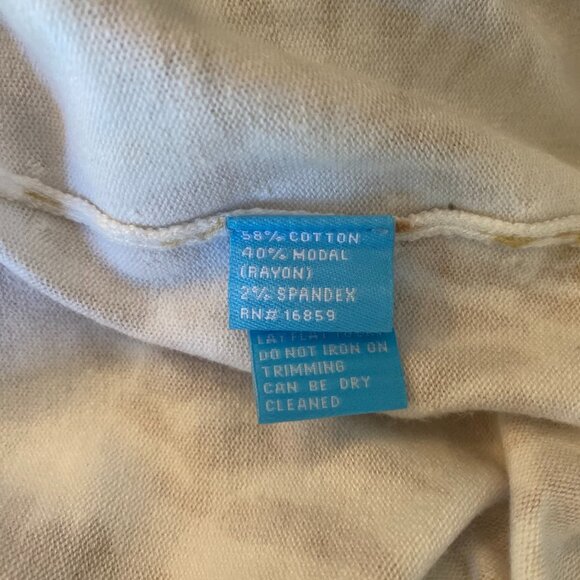 J. McLaughlin Women's White Gold Leaf Pattern Cardigan Size M L8 - Picture 4 of 4